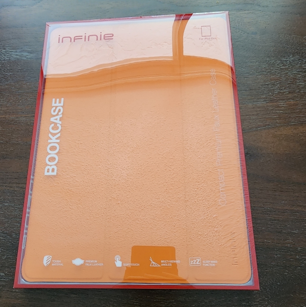 Slim iPad Pro Faux Leather Case Orange Case tablet